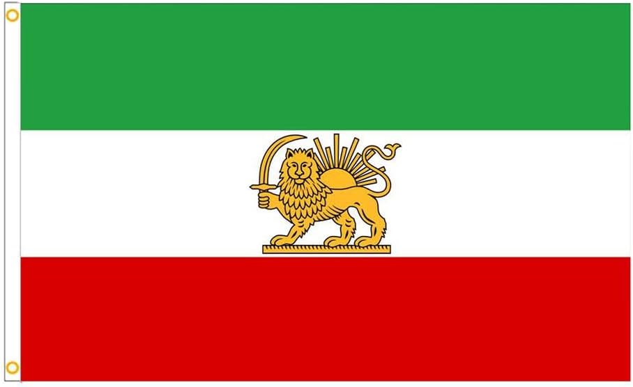 Iran flag - Lion and sun flag, shir o khorshid flag