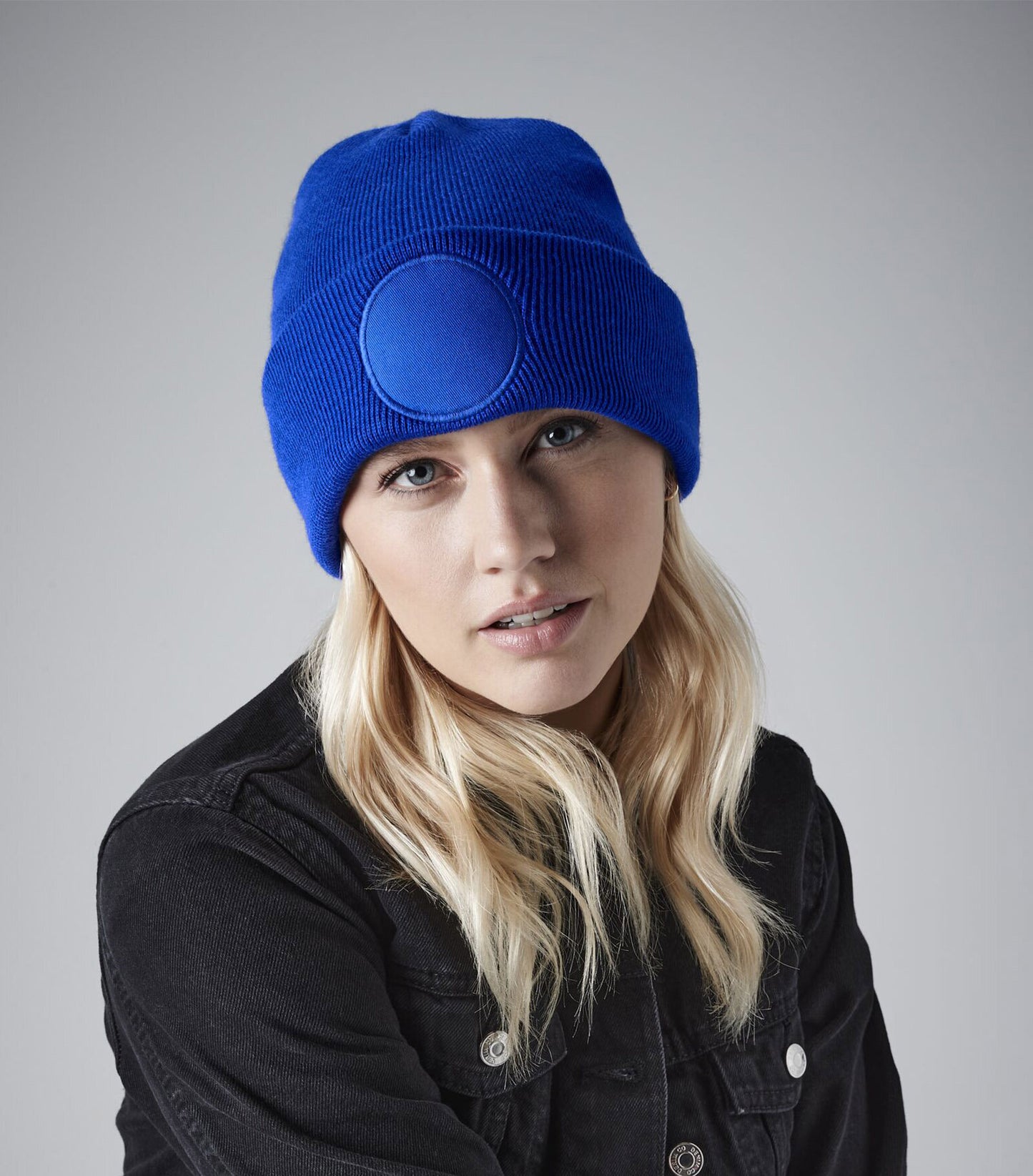 Double-knit hat with turn-up