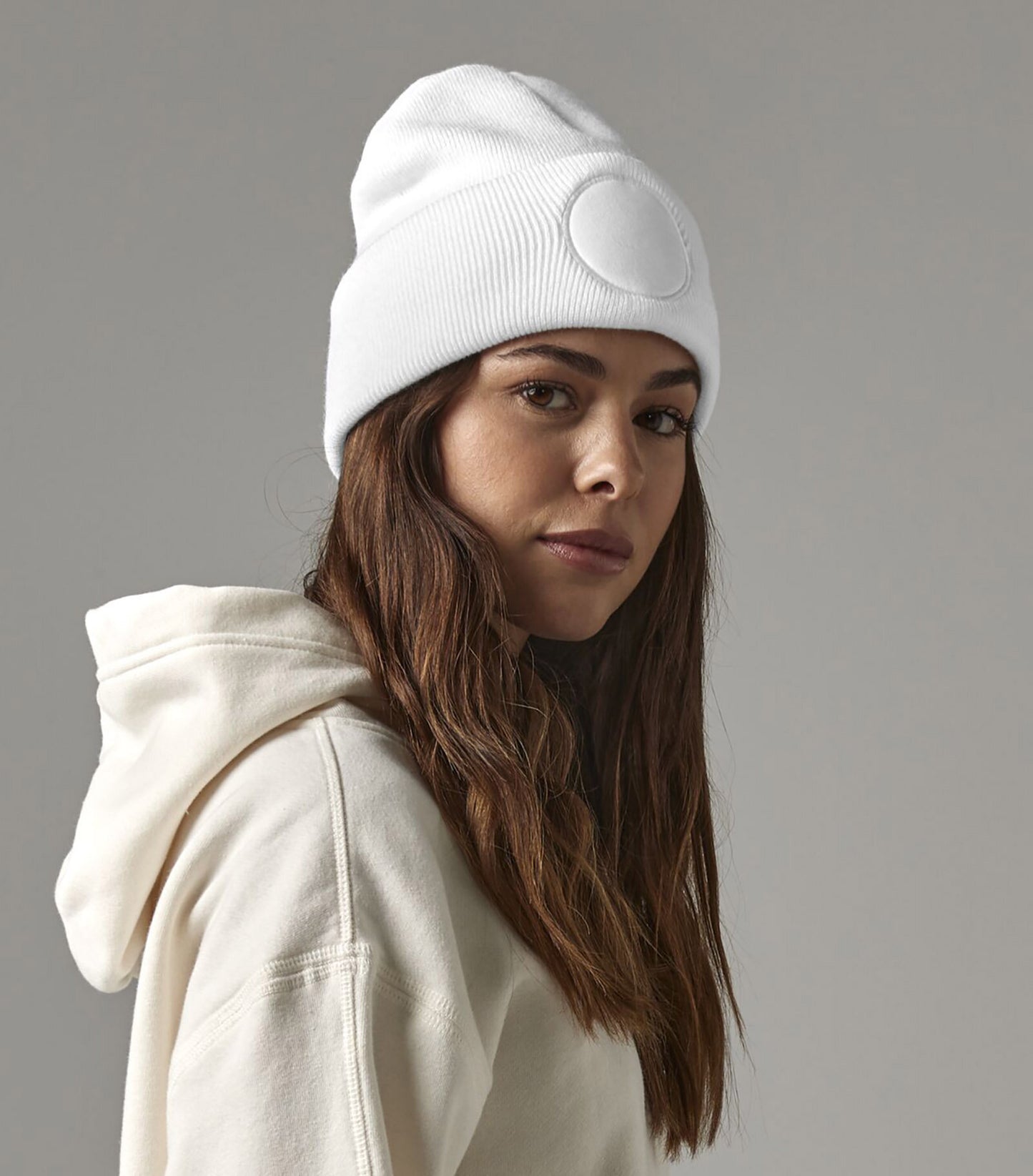Double-knit hat with turn-up