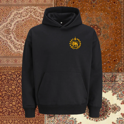 Hoodie - Lion and Sun with crown (front and back)
