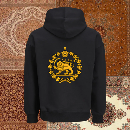 Hoodie - Lion and Sun with crown (front and back)