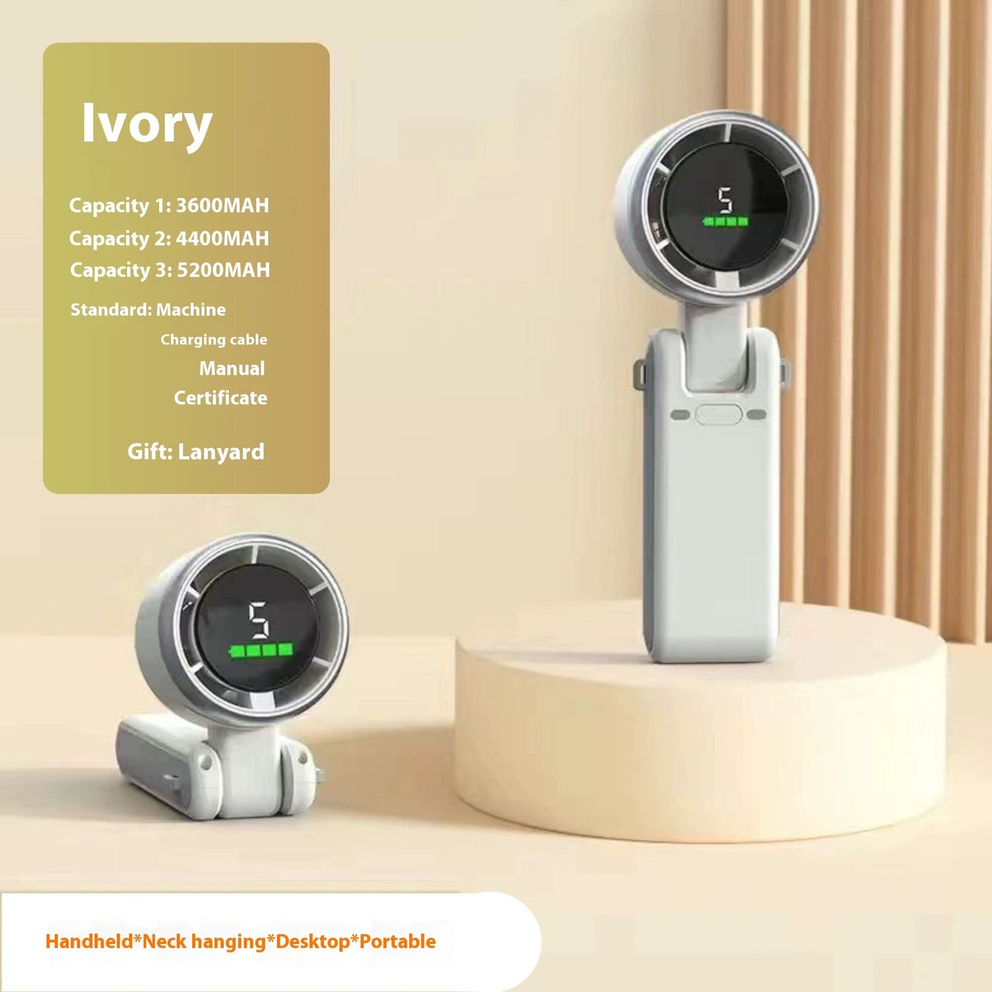 Digital Display High Speed ​​Small Handheld Fan USB