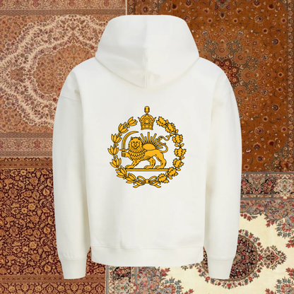 Hoodie - Lion and Sun with crown (front and back)