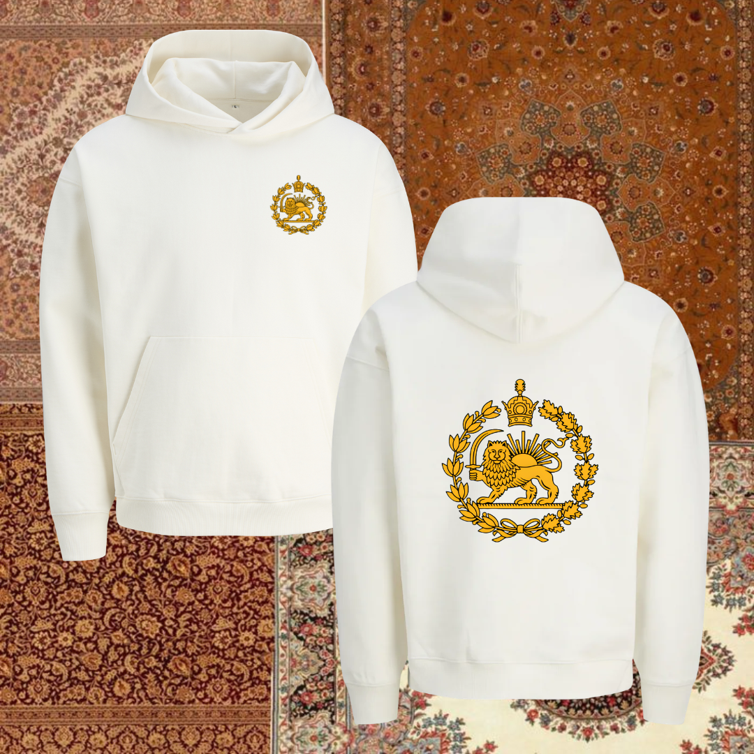 Hoodie - Lion and Sun with crown (front and back)