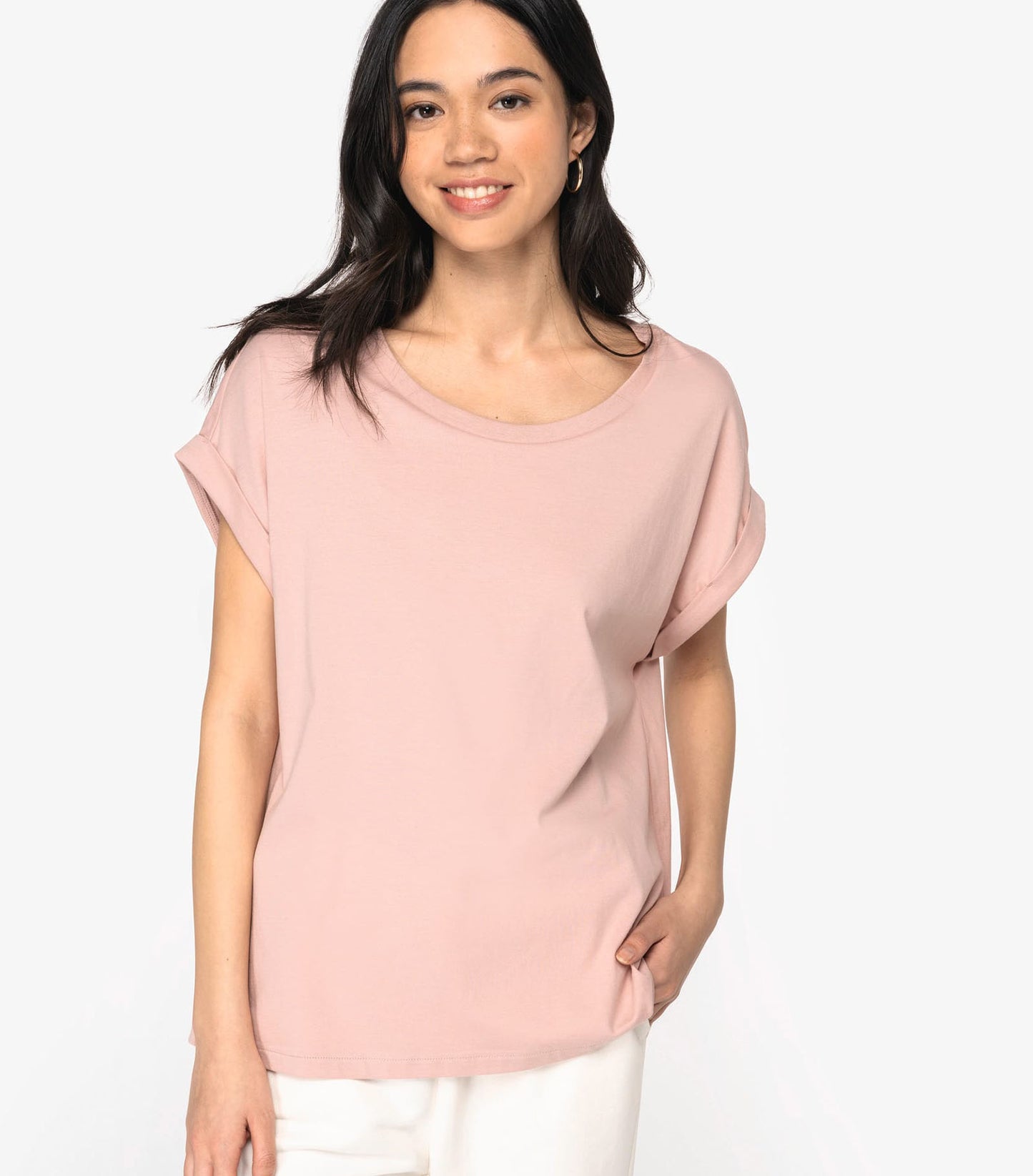 Rolled-Up Sleeved T-shirt