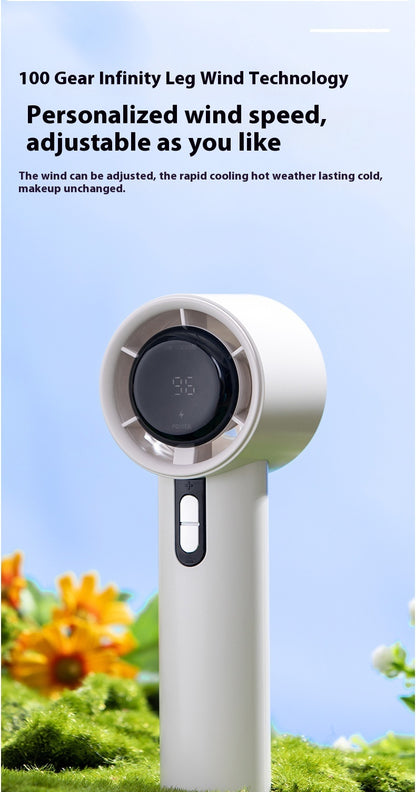 Turbine High-speed Handheld Fan Electrodeless Speed ​​Regulation